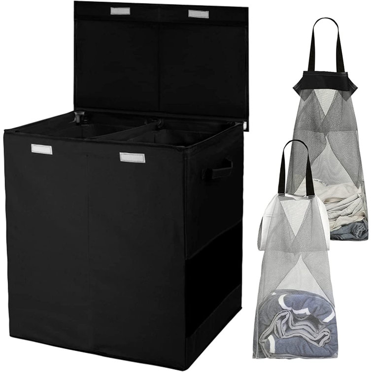 Double laundry hamper divided new arrivals